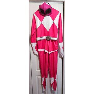 Pink Power Ranger Sabian Costume Mask Retro Halloween Rangers Womens Adult LG